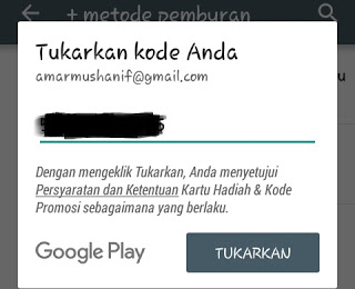 Redeem Code Google Play