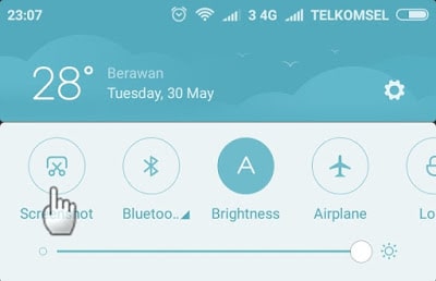 Screenshot Layar HP Xiaomi