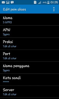 Pengaturan APN Android