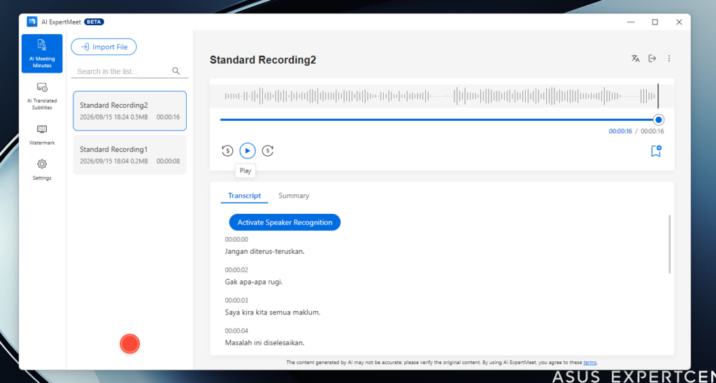 AI Meeting Minutes